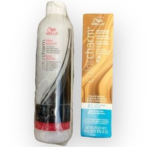 Wella Color Charm Demi Permanent Cream Hair Dye 8G Light Golden Blonde Developer